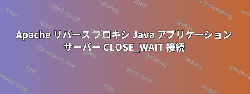 Apache リバース プロキシ Java アプリケーション サーバー CLOSE_WAIT 接続