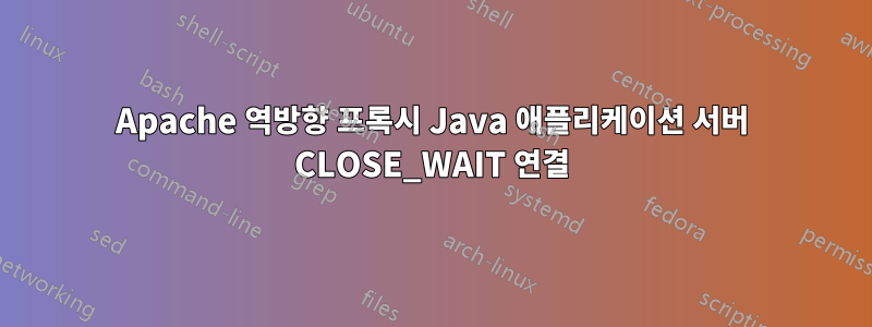 Apache 역방향 프록시 Java 애플리케이션 서버 CLOSE_WAIT 연결