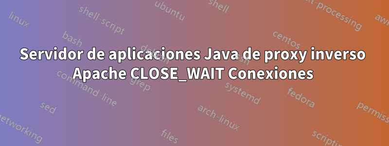 Servidor de aplicaciones Java de proxy inverso Apache CLOSE_WAIT Conexiones