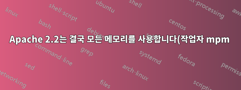 Apache 2.2는 결국 모든 메모리를 사용합니다(작업자 mpm).