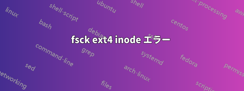 fsck ext4 inode エラー