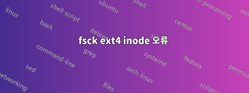 fsck ext4 inode 오류