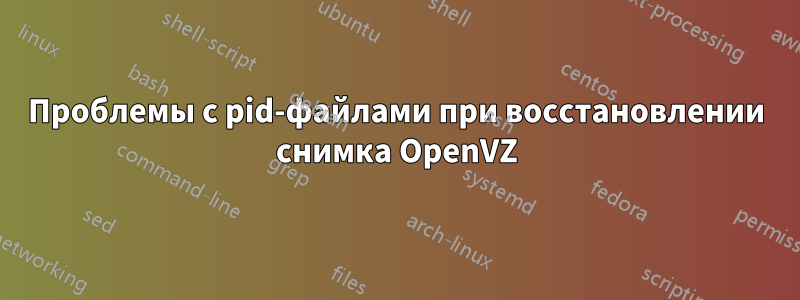 Проблемы с pid-файлами при восстановлении снимка OpenVZ