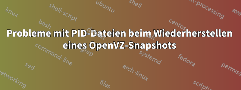 Probleme mit PID-Dateien beim Wiederherstellen eines OpenVZ-Snapshots