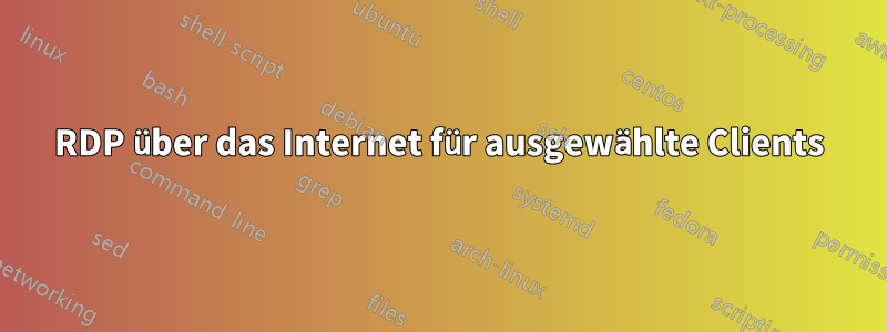 RDP über das Internet für ausgewählte Clients