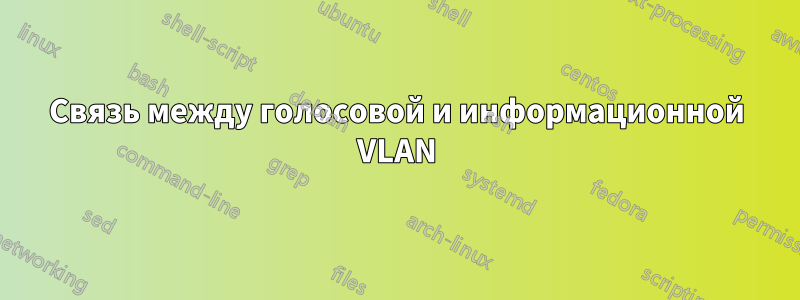 Связь между голосовой и информационной VLAN