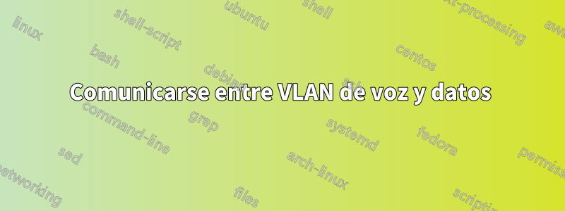 Comunicarse entre VLAN de voz y datos