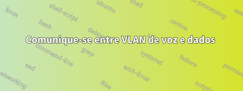 Comunique-se entre VLAN de voz e dados