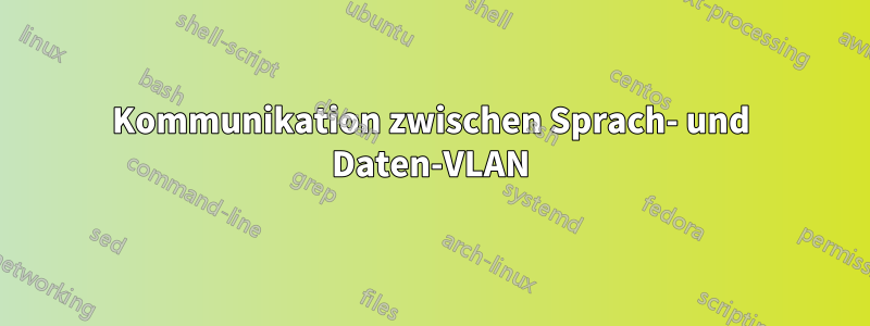 Kommunikation zwischen Sprach- und Daten-VLAN