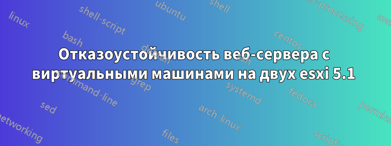 Отказоустойчивость веб-сервера с виртуальными машинами на двух esxi 5.1