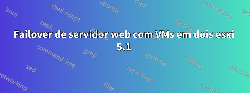 Failover de servidor web com VMs em dois esxi 5.1