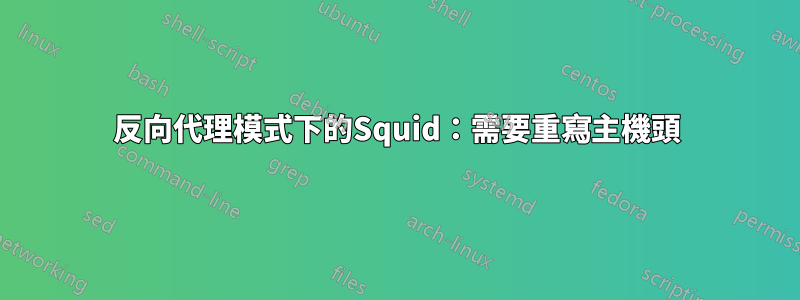 反向代理模式下的Squid：需要重寫主機頭