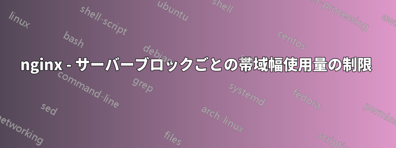 nginx - サーバーブロックごとの帯域幅使用量の制限