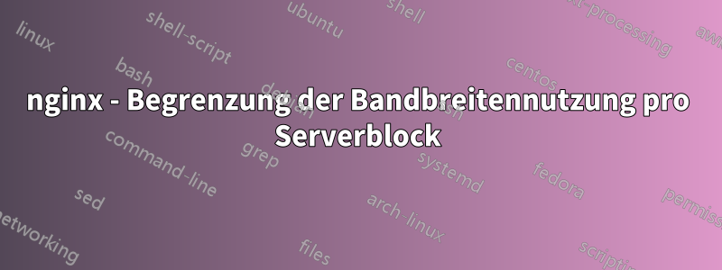 nginx - Begrenzung der Bandbreitennutzung pro Serverblock