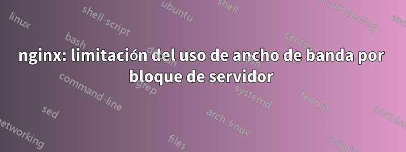 nginx: limitación del uso de ancho de banda por bloque de servidor