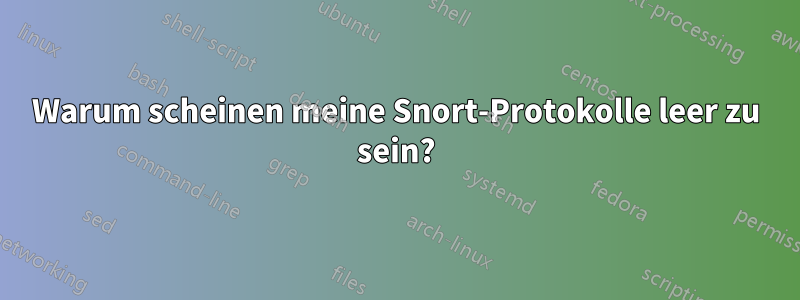 Warum scheinen meine Snort-Protokolle leer zu sein?