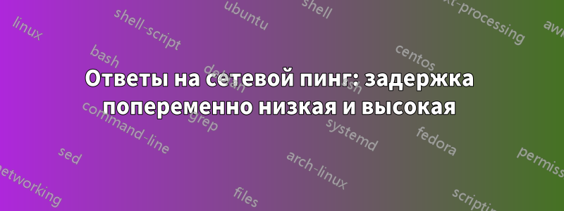 Ответы на сетевой пинг: задержка попеременно низкая и высокая