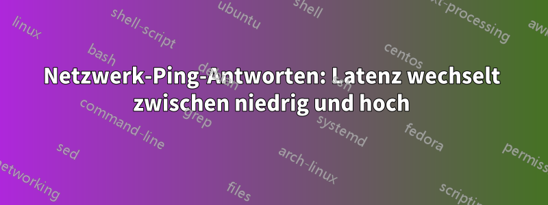 Netzwerk-Ping-Antworten: Latenz wechselt zwischen niedrig und hoch