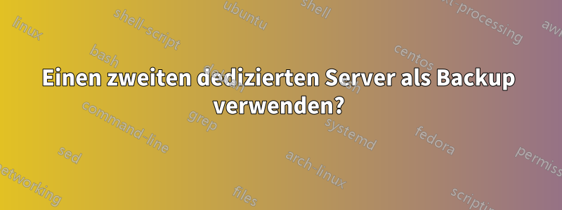 Einen zweiten dedizierten Server als Backup verwenden?