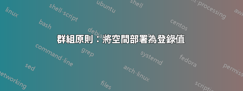 群組原則：將空間部署為登錄值