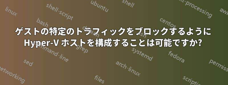 ゲストの特定のトラフィックをブロックするように Hyper-V ホストを構成することは可能ですか?