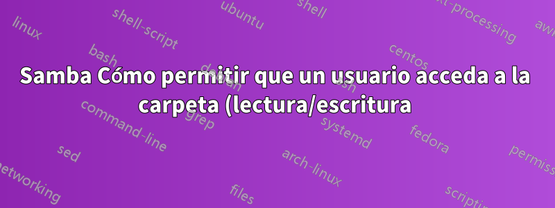 Samba Cómo permitir que un usuario acceda a la carpeta (lectura/escritura) con permiso de root