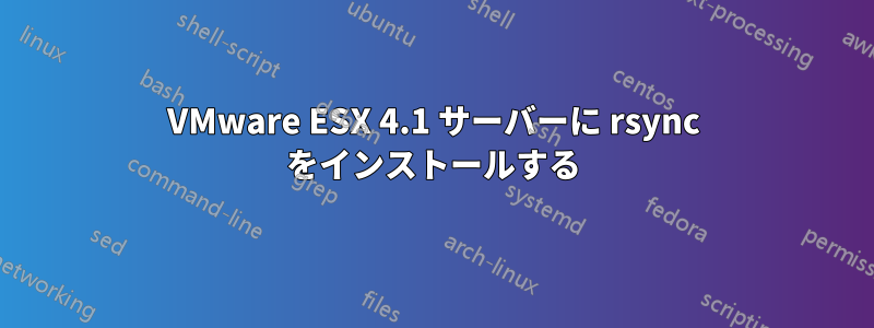 VMware ESX 4.1 サーバーに rsync をインストールする