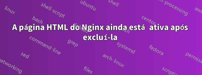 A página HTML do Nginx ainda está ativa após excluí-la