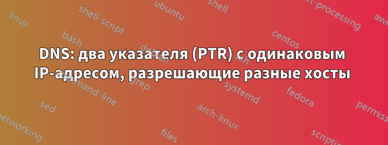 DNS: два указателя (PTR) с одинаковым IP-адресом, разрешающие разные хосты