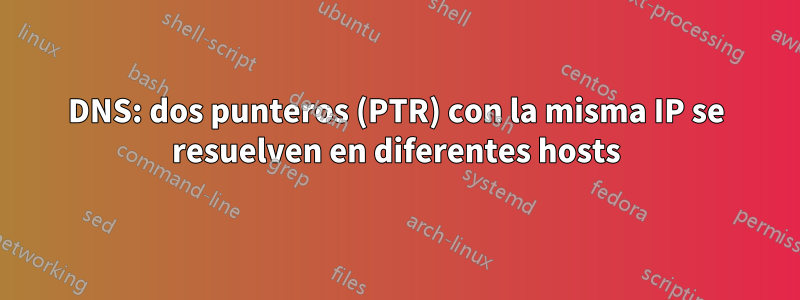 DNS: dos punteros (PTR) con la misma IP se resuelven en diferentes hosts