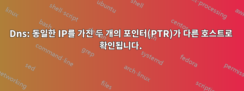 Dns: 동일한 IP를 가진 두 개의 포인터(PTR)가 다른 호스트로 확인됩니다.