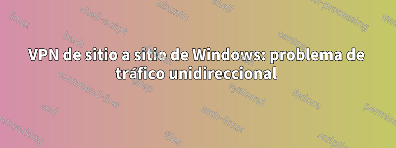 VPN de sitio a sitio de Windows: problema de tráfico unidireccional