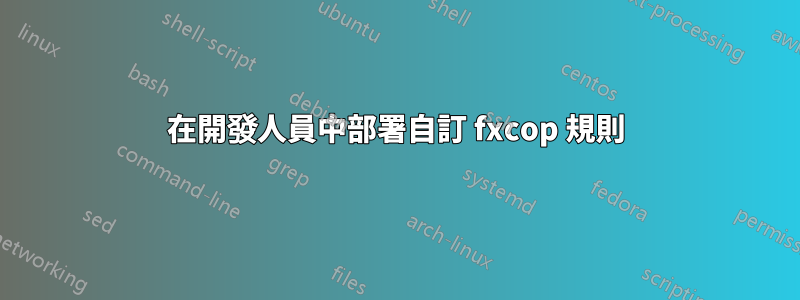 在開發人員中部署自訂 fxcop 規則