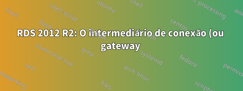 RDS 2012 R2: O intermediário de conexão (ou gateway) não está funcionando corretamente