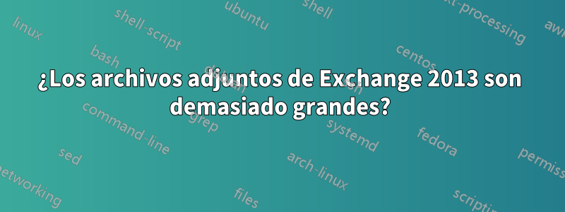 ¿Los archivos adjuntos de Exchange 2013 son demasiado grandes?