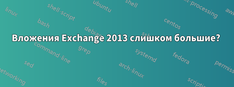 Вложения Exchange 2013 слишком большие?