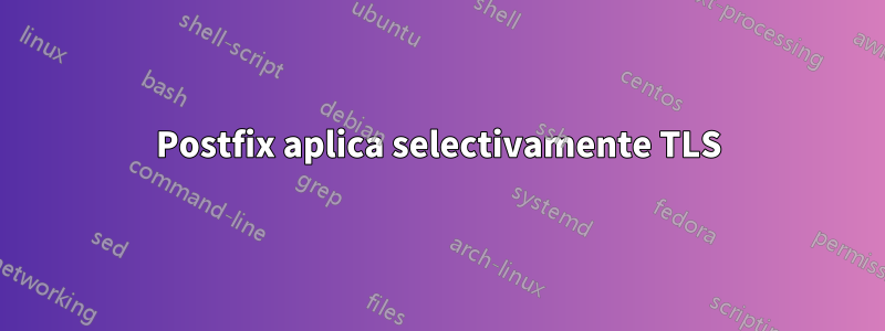 Postfix aplica selectivamente TLS