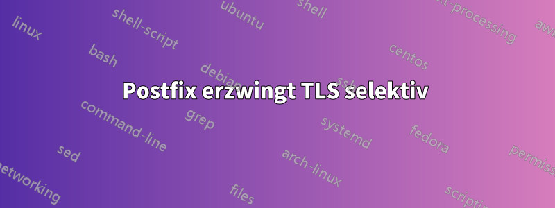 Postfix erzwingt TLS selektiv