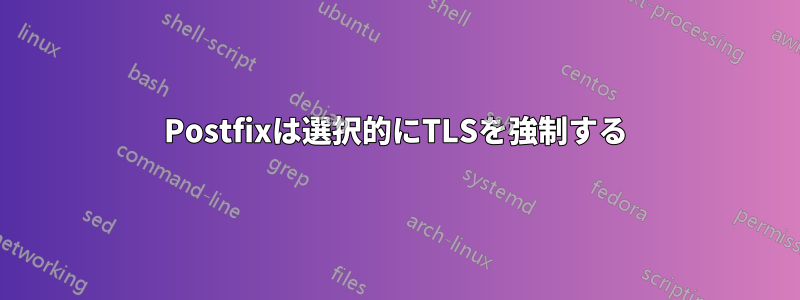 Postfixは選択的にTLSを強制する