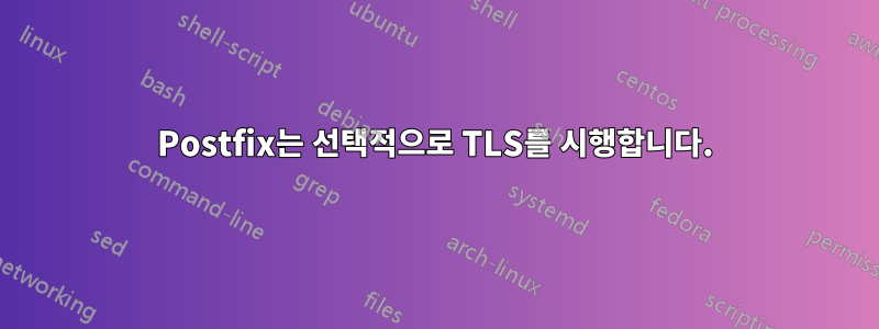 Postfix는 선택적으로 TLS를 시행합니다.