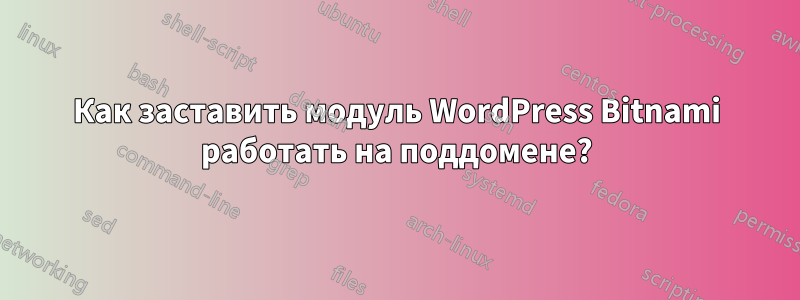 Как заставить модуль WordPress Bitnami работать на поддомене?