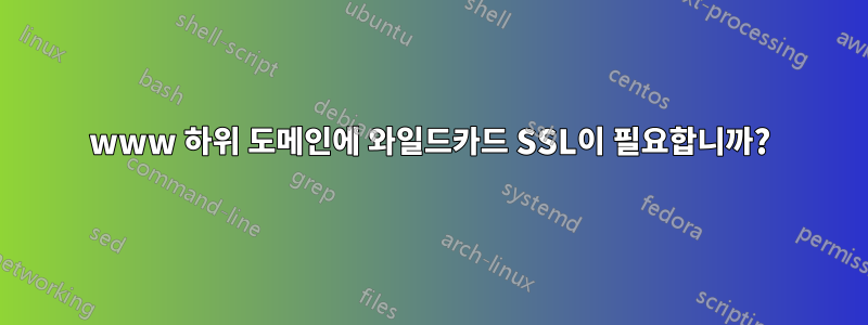 www 하위 도메인에 와일드카드 SSL이 필요합니까?