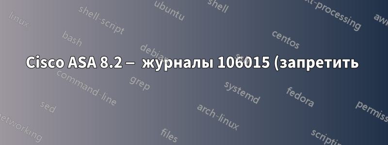 Cisco ASA 8.2 — журналы 106015 (запретить) и 106100 (разрешить) для одного и того же пакета
