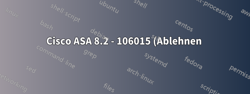 Cisco ASA 8.2 - 106015 (Ablehnen) und 106100 (Zulassen) Protokolle für dasselbe Paket