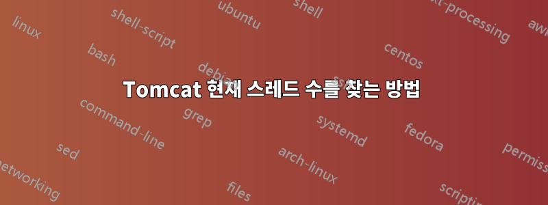 Tomcat 현재 스레드 수를 찾는 방법