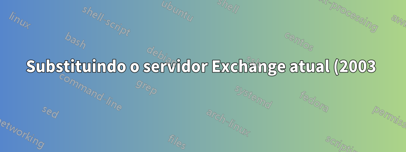 Substituindo o servidor Exchange atual (2003) pelo novo servidor Exchange (2010) no domínio existente