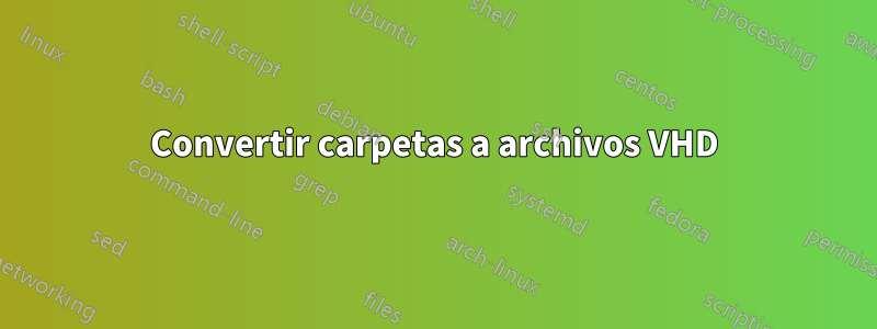 Convertir carpetas a archivos VHD