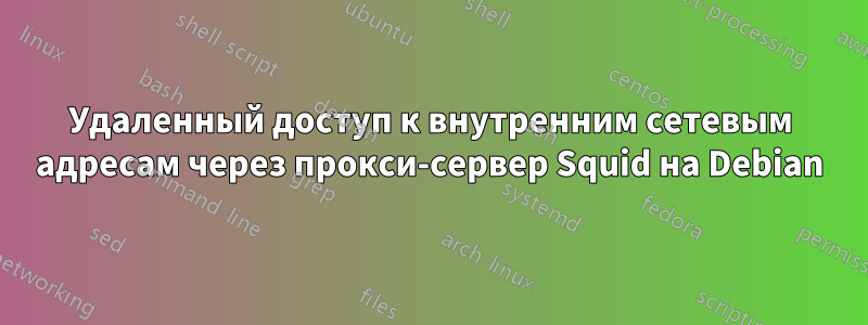 Удаленный доступ к внутренним сетевым адресам через прокси-сервер Squid на Debian