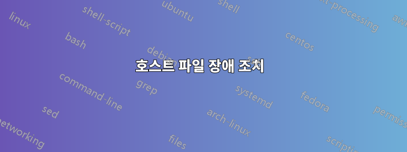 호스트 파일 장애 조치 