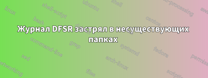 Журнал DFSR застрял в несуществующих папках